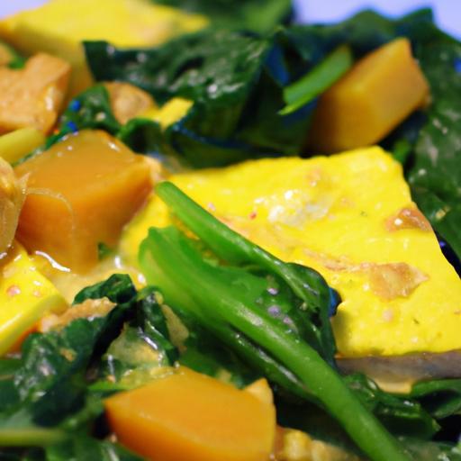 Brighten Your Breakfast: Quick Turmeric Tofu & Spinach Scramble
