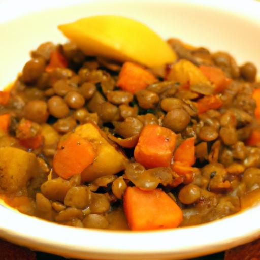Hearty Lentil and sweet Potato Stew: A Comforting Delight
