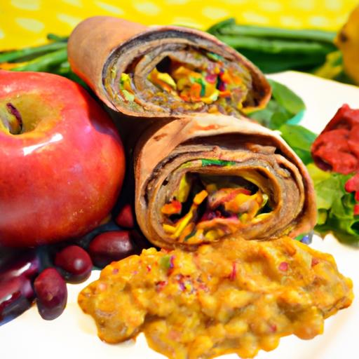 Wrap Up Wellness: Hummus & Grilled⁣ veggie Delight