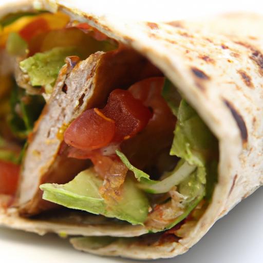Wholesome Lean Turkey & Avocado Wrap in whole Wheat Tortilla
