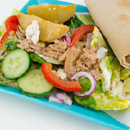 Healthy Twist: tuna Salad ⁤with Greek Yogurt in Whole Wheat Pita