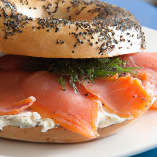 Elevate Breakfast: Smoked Salmon​ Bagel with Herb cream ⁤& Capers