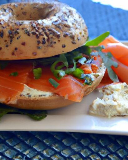 Elevate Breakfast: Smoked Salmon Bagel with Herb Cream & Capers