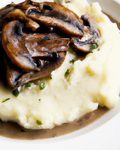 Creamy Mashed Potatoes Perfected with Savory Mushroom Gravy