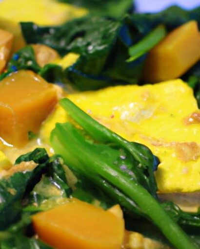 Brighten Your Breakfast: Quick Turmeric Tofu & Spinach Scramble
