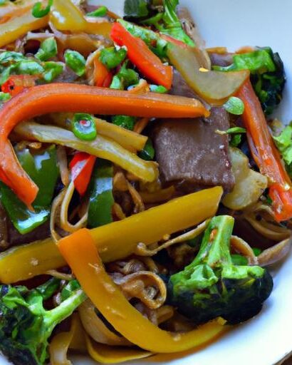 Savor the Flavor: Beef & Veggie Stir-Fry with Tofu Noodles