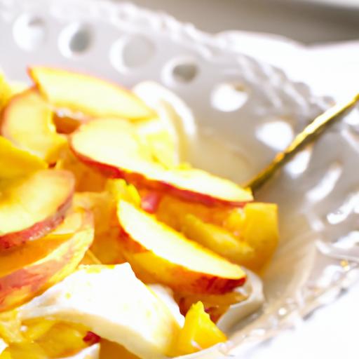 Creamy‌ Cottage Cheese‍ & Sliced Peach Bowl: A Fresh Delight